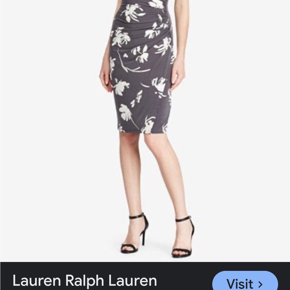 NWT RALPH LAUREN WRAP WAISTED MIDI DRESS SIZE 10. - Picture 2 of 6